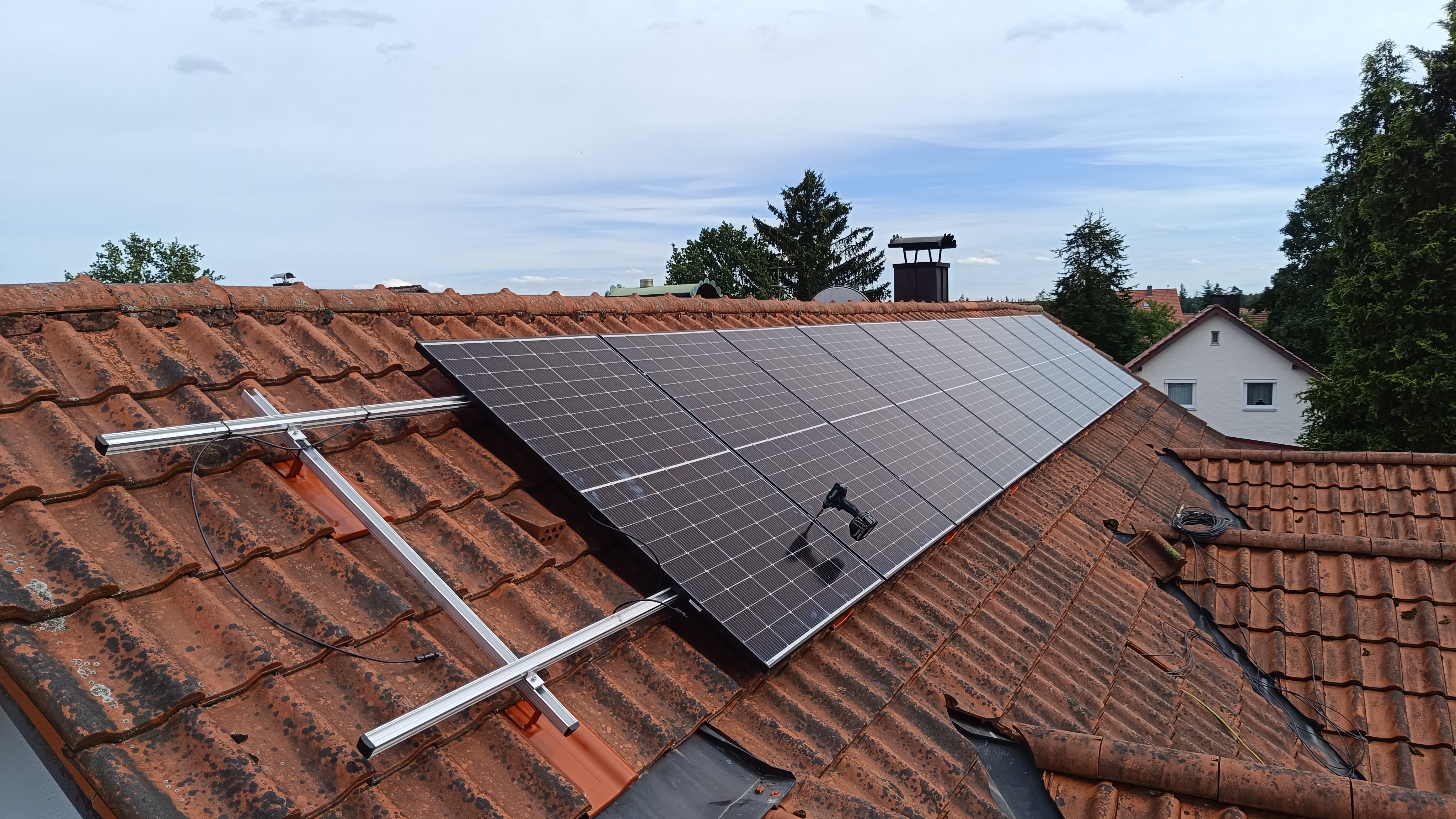 Photovoltaikanlage nach Montage Juli 2024